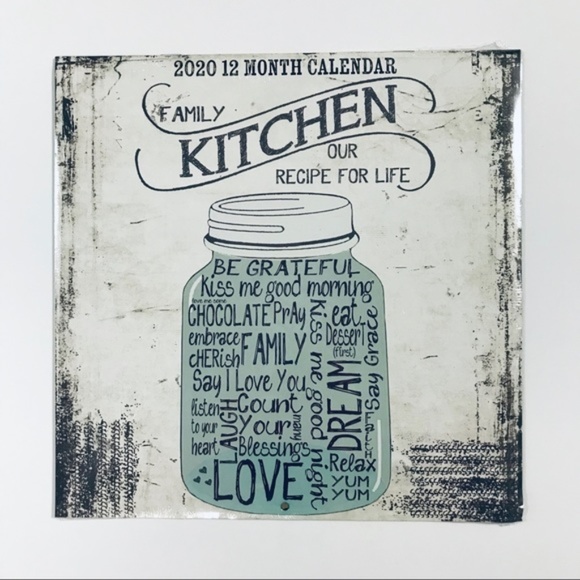 Other - NWT Home Decor Calendar 2020 with Kitchen Quotes